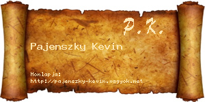 Pajenszky Kevin névjegykártya